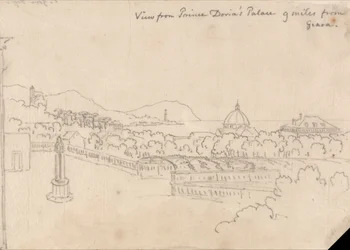 Vue depuis le palais du prince Doria, à 9 miles de Gênes